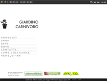 Tablet Screenshot of giardinocarnivoro.it